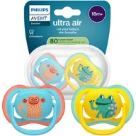 Smoczki uspokajające - Smoczek PHILIPS Avent Ultra Air SCF349/58 18 m+ Wielokolorowy (2 sztuki) - miniaturka - grafika 1