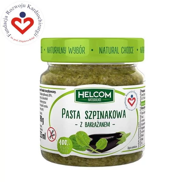 HELCOM PASTA SZPINAKOWA Z BAKŁAŻANEM 180G 18664-uniw