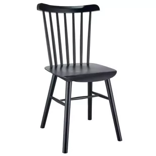Komfortowe krzesło Stick jesionowe czarne do jadalni - Krzesła - miniaturka - grafika 1