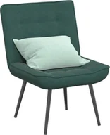 Fotele - vidaXL Fotel relaksacyjny Ciemnozielony 64x74x84 cm Aksamit - miniaturka - grafika 1