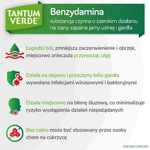 Tantum Verde smak cytrynowy, pastylki twarde, 3 mg, 30 szt. - Przeziębienie i grypa - miniaturka - grafika 2