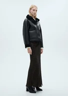 Spódnice - MANGO - Spódnica o rozszerzanym kroju w lamparcie cętki czarny - L - Kobieta - miniaturka - grafika 1