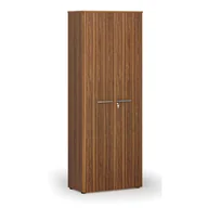 Szafy biurowe - Szafa biurowa z drzwiami PRIMO WOOD, 2128 x 800 x 420 mm, orzech - miniaturka - grafika 1