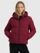 Kurtki damskie - 4F Kurtka puchowa z wypełnieniem syntetycznym damska - czerwona S - miniaturka - grafika 1