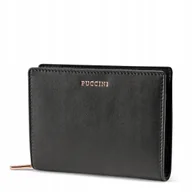 Portfele - Portfel Damski Skórzany Średni Skóra Zamek RFID PUCCINI Czarny ZN9186-1 - miniaturka - grafika 1