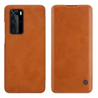 Etui i futerały do telefonów - Nillkin Etui Qin Huawei P40 Pro brązowy - miniaturka - grafika 1