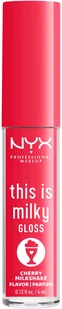 NYX PROFESSIONAL MAKEUP THIS IS MILKY GLOSS 13 Cherry Milk Shake 4ml - Błyszczyk do ust 13 Cherry Milk Shake - Błyszczyki do ust - miniaturka - grafika 1