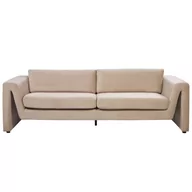 Sofy i kanapy - Sofa welurowa beżowa MAUNU - miniaturka - grafika 1