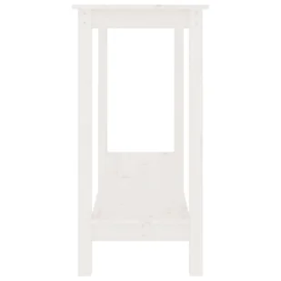 Lumarko Stolik konsolowy, biały, 110x40x80 cm, lite drewno sosnowe - Konsole i sekretarzyki - miniaturka - grafika 5