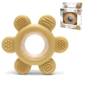 Gryzaki dla dzieci - LORELLI FLOWER - GRYZAK ZABAWKA YELLOW - miniaturka - grafika 1