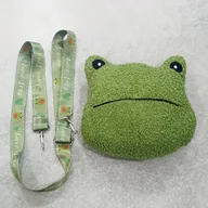 Torebki damskie - TEMU 1 szt. Urocza Torba na Ramię w Kształcie Żabki dla Kobiet – Miękka Torebka z Wyciągany Zamek, Odpinana Zielona Breloczek-Żaba i Pasek do - miniaturka - grafika 1