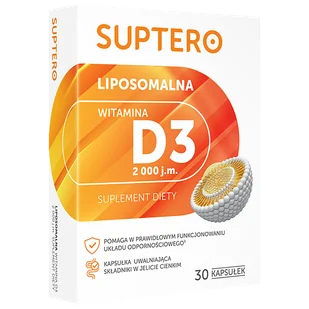 Suptero Liposomalna Witamina D3 2000 j.m., 30 kapsułek - Witaminy i minerały - miniaturka - grafika 1