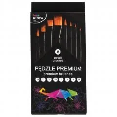 Pędzle premium 8szt Kidea - Przybory szkolne - miniaturka - grafika 1