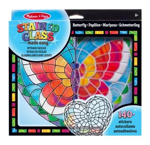 Melissa&Doug Witraż z naklejek Motyl - Zabawki kreatywne - miniaturka - grafika 1
