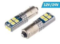 Żarówki samochodowe - Żarówka VISION H6W BAX9s 12/24V 10x 3030 SMD LED, nonpolar, CANBUS, biała, 2 szt. - miniaturka - grafika 1