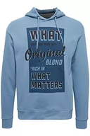 Bluzy męskie - Blend Bluza męska, 184025/niebieski (Copen Blue), S - miniaturka - grafika 1