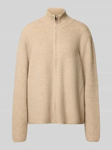 Kurtka z dzianiny o kroju regular fit ze stójką model 'IHDUCIE’ - Swetry damskie Kurtka z dzianiny o kroju regular fit ze stójką model 'IHDUCIE’ - Swetry damskie - miniaturka - grafika 1