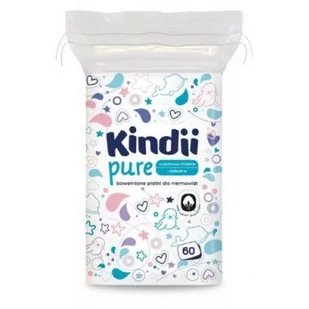 Cleanic KINDII BABY SENSITIVE Płatki bawełniane dla niemowląt 60 szt - Inne akcesoria do pielęgnacji dzieci - miniaturka - grafika 1
