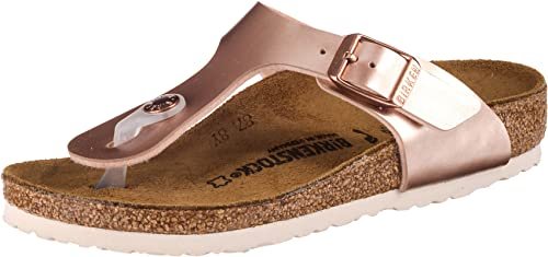 Birkenstock Gizeh Klapki Damskie Białe Klapki Buty, metaliczna miedź, 39 EU