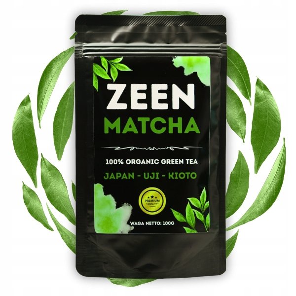 Matcha Japońska Uji Kioto Zielona Herbata Premium 100% Organiczna 100g
