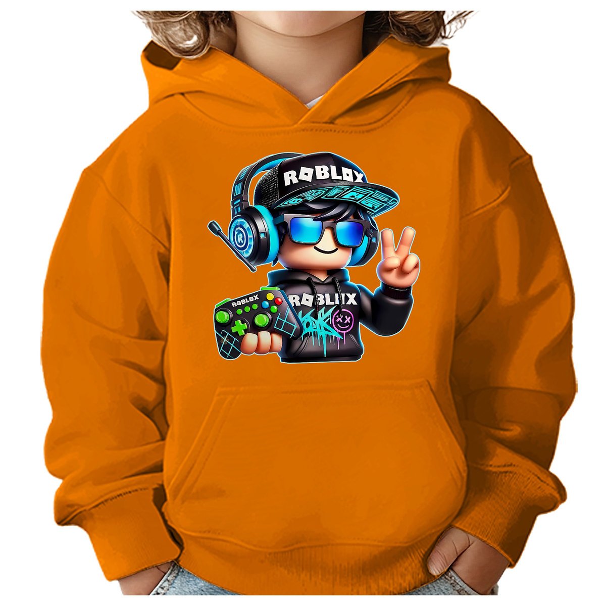 BLUZA DZIECIĘCA Z KAPTUREM ROBLOX GRACZ 104 DLA DZIECKA PREZENT