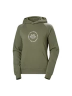 Bluzy damskie - Bluza damska sportowa HELLY HANSEN W Core Graphic Hoodie zielony M - miniaturka - grafika 1