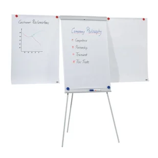 Flipchart na trójnogu 68x105cm suchościeralno-magnetyczny z wysuwanymi ramionami NOBO - Prezentery i wskaźniki - miniaturka - grafika 1