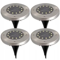 Lampy ogrodowe - LVT Lampa LED solarna 12xSMD wbijana ogrodowa - 4 szt. 7130 - miniaturka - grafika 1