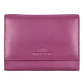 Nerki - Skórzana saszetka damska na ramię, na pas, do ręki fiolet - miniaturka - grafika 1