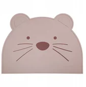 Miseczki i talerzyki dla dzieci - Nuuroo nuuroo - podkładka silikonowa na stół dla dzieci Woodrose - miniaturka - grafika 1