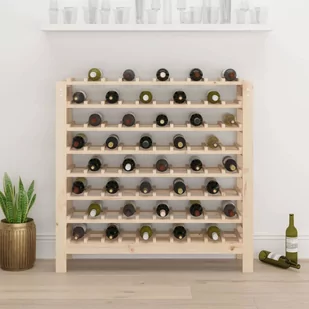 Lumarko Stojak na wino, 109,5x30x107,5 cm, lite drewno sosnowe - Stojaki na wino - miniaturka - grafika 4
