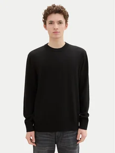Tom Tailor Denim Sweter 1042509 Czarny Regular Fit - Swetry męskie - miniaturka - grafika 1