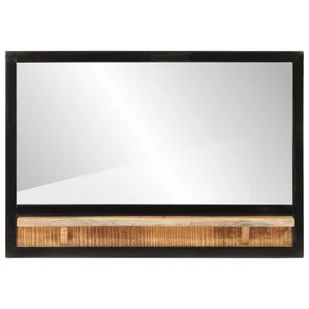 vidaXL Lustro z półką 80x8x55 cm szkło i lite drewno mango - Lustra - miniaturka - grafika 1