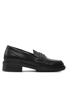 Tommy Hilfiger Lordsy Th Penny Loafer FW0FW08029 Czarny - Półbuty damskie - miniaturka - grafika 1