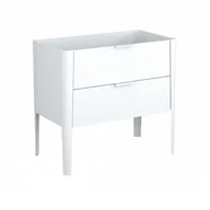 Szafki łazienkowe - Szafka pod umywalkę wpuszczaną VIBE 80 cm biało-szara półmat - miniaturka - grafika 1