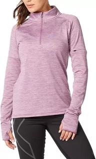 Koszulki sportowe damskie - 2XU Ignition 1/4 Zip Shirt Women, fioletowy S 2021 Koszulki do biegania WR6562A-ORMOMF-S - grafika 1