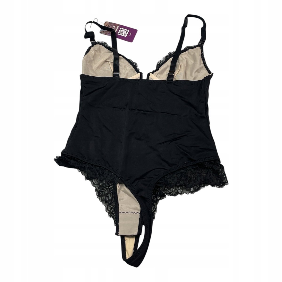 Body damskie Heyshape czarne z koronką L