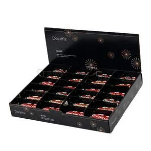 Bombka szklana domek 7,5 cm zielony / czerwony / złoty - Bombki - miniaturka - grafika 1