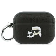 Akcesoria do słuchawek - Etui Karl Lagerfeld Monogram Karl & Choupette Head do AirPods Pro 3 czarny - miniaturka - grafika 1