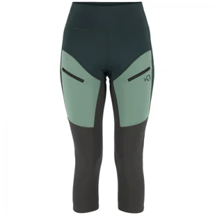 Legginsy damskie 3/4 Kari Traa Ane Hiking Capri Rozmiar: S / Kolor: zielony - Spodnie sportowe damskie - miniaturka - grafika 1