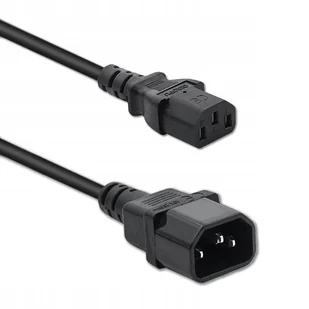 QOLTEC 50457 Kabel zasilający do UPS IEC C13/C14 3x0.75mm 1m - Kable komputerowe i do monitorów - miniaturka - grafika 1