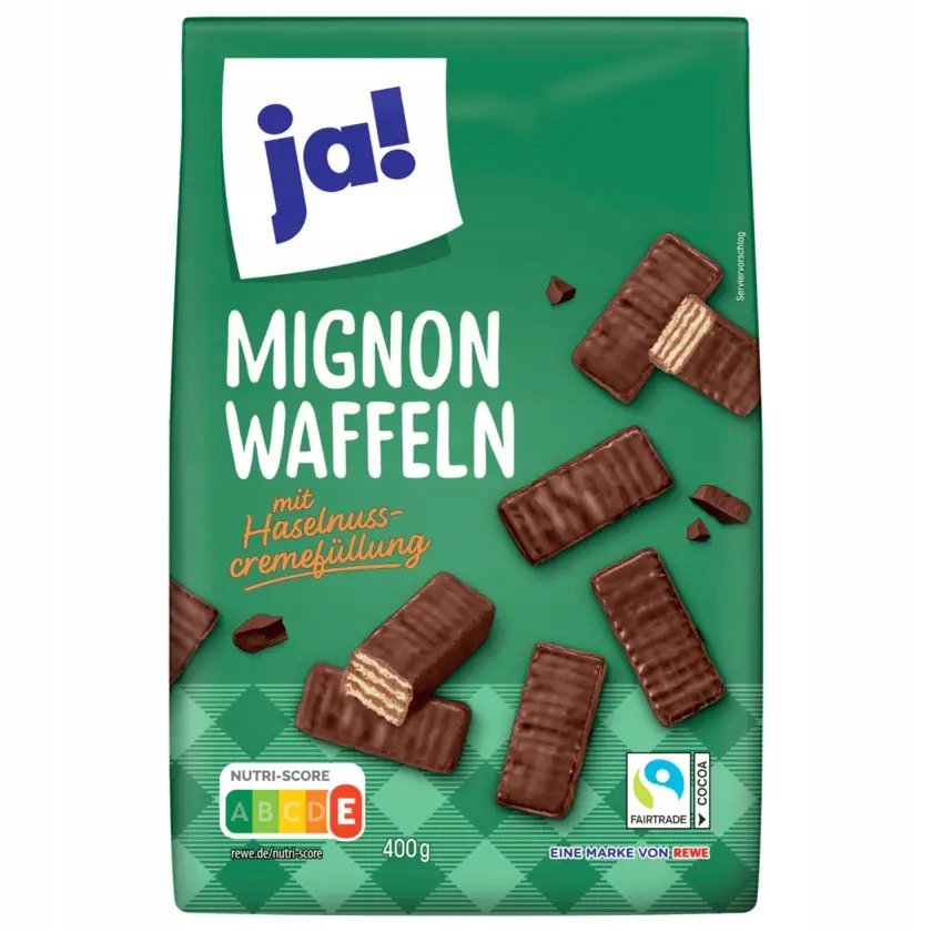 Wafelki Mignon Gorzka Czekolada 400 g z Niemiec