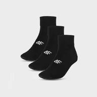 Skarpetki męskie - Męskie skarpetki niskie (3-pack) 4F 4FWMM00USOCM278 - czarne - miniaturka - grafika 1