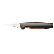 Noże kuchenne - Fiskars FUNCTIONAL FORM 1057545 NÓŻ DO SKROBANIA 7 CM ZAGIĘTY STAL NIERDZEWNA 1057545 - miniaturka - grafika 1