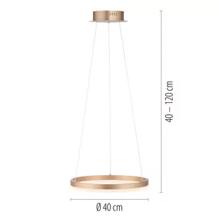 Żyrandol LED Titus, Ø 40 cm, mosiądz matowy - Lampy sufitowe - miniaturka - grafika 2