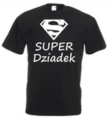 Koszulki i topy damskie - Koszulka na Dzień Dziadka SUPER DZIADEK Prezent M - miniaturka - grafika 1