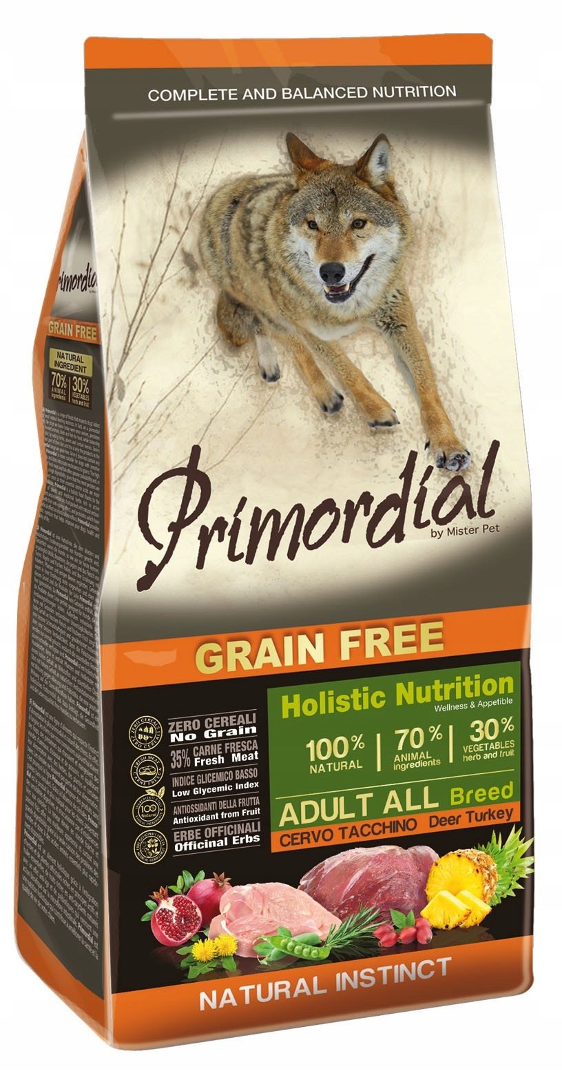 Primordial Dog Grain Free Adult Deer & Turkey 12kg