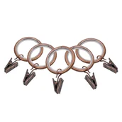 Akcesoria do wystroju okien - Kółka z żabkami 10 szt. antyczna miedź 19 mm - miniaturka - grafika 1