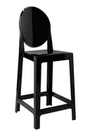 Taborety i hokery - Krzesło barowe VICTORIA 65 cm czarne - miniaturka - grafika 1