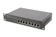 Pozostałe akcesoria sieciowe - Digitus 10-calowy przełącznik gigabitowy 8-portowy Ethernet PoE+, zarządzany L2+ - miniaturka - grafika 1